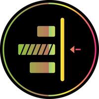 Right alignment Glyph Due Color Icon vector