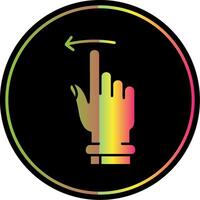 Swipe Left Glyph Due Color Icon vector