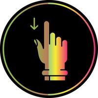 Swipe Down Glyph Due Color Icon vector