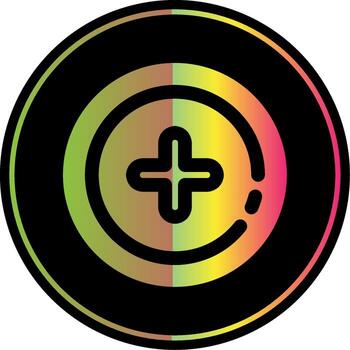Add circle Glyph Due Color Icon vector