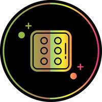 Dice six Glyph Due Color Icon vector