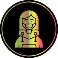Face mask Glyph Due Color Icon vector