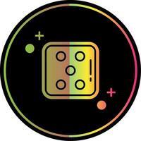 Dice five Glyph Due Color Icon vector