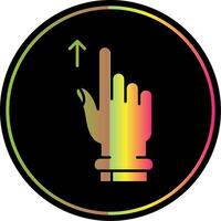 Swipe Up Glyph Due Color Icon vector
