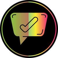 Check sign Glyph Due Color Icon vector