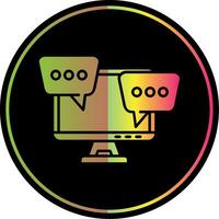 Desktop computer Glyph Due Color Icon vector