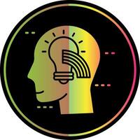 Positive thinking Glyph Due Color Icon vector