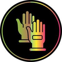 Hand gloves Glyph Due Color Icon vector