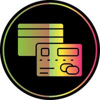 Credit card Glyph Due Color Icon vector