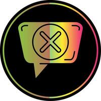 Cross mark Glyph Due Color Icon vector