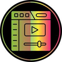 Video player Glyph Due Color Icon vector