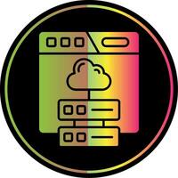 Cloud storage Glyph Due Color Icon vector