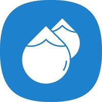Water drops Glyph Curve Icon vector