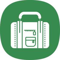 Travel bag Glyph Curve Icon vector