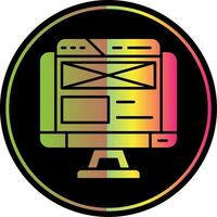 Web design Glyph Due Color Icon vector