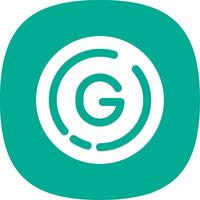 Letter g Glyph Curve Icon vector