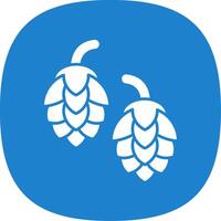Pine nut Glyph Curve Icon vector