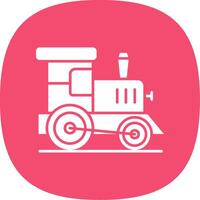 Toy train Glyph Curve Icon vector