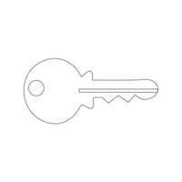 Simple keys and locks related vector line art