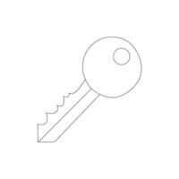 Simple keys and locks related vector line art