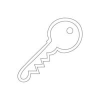 Simple keys and locks related vector line art