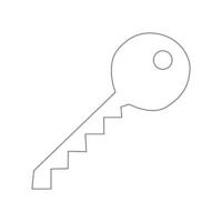 Simple keys and locks related vector line art
