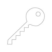 Simple keys and locks related vector line art