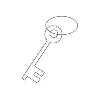 Simple keys and locks related vector line art