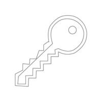Simple keys and locks related vector line art