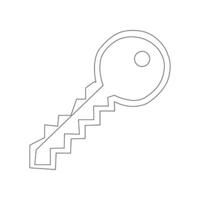 Simple keys and locks related vector line art