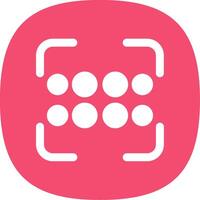 Reorder dots horizontal Glyph Curve Icon vector