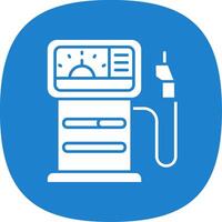 Gas station Glyph Curve Icon vector