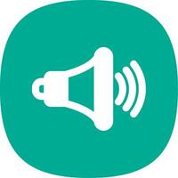 Volume up Glyph Curve Icon vector