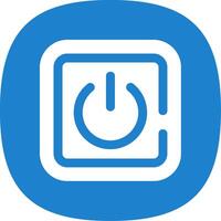 Power on Glyph Curve Icon vector