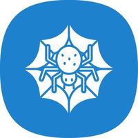 Spider web Glyph Curve Icon vector