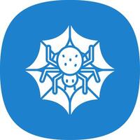 Spider web Glyph Curve Icon vector