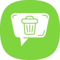 Delete message Glyph Curve Icon vector