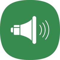 volume up Glyph Curve Icon vector