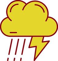 Thunder strom Vintage Icon vector