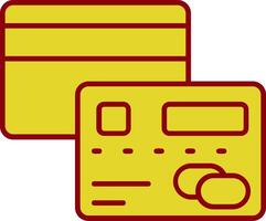 crédito tarjeta Clásico icono vector