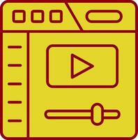 Video player Vintage Icon vector