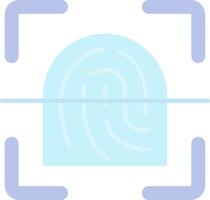 Finger print Flat Light Icon vector