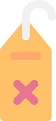 Delete tag Flat Light Icon