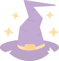 Witch hat Flat Light Icon vector