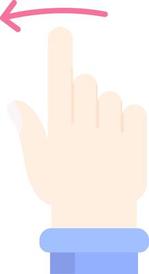 Swipe Left Flat Light Icon
