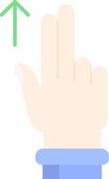 Two Fingers Up Flat Light Icon vector