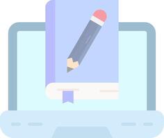 Online learning Flat Light Icon vector