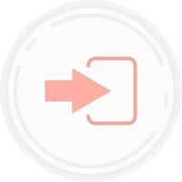 Log in Flat Light Icon vector