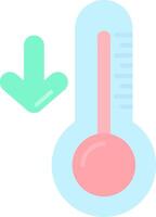 bajo temperatura plano ligero icono vector