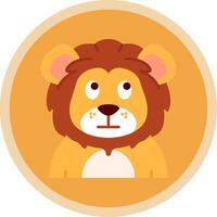 Rolling eyes Flat Multi Circle Icon vector